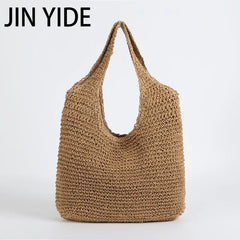 Woven Straw Beach Bag Summer Tote Large Handbag