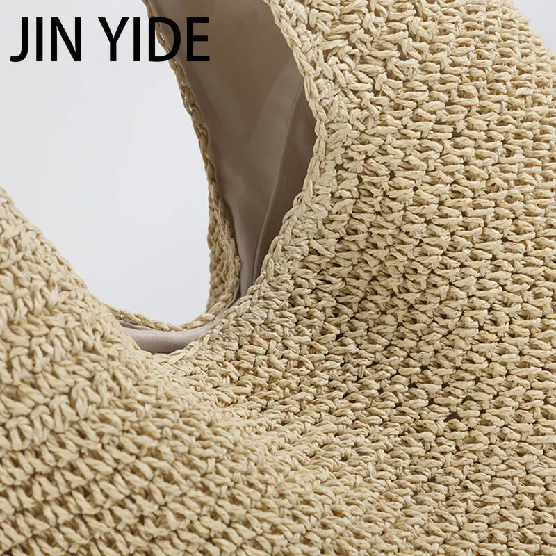 Woven Straw Beach Bag Summer Tote Large Handbag
