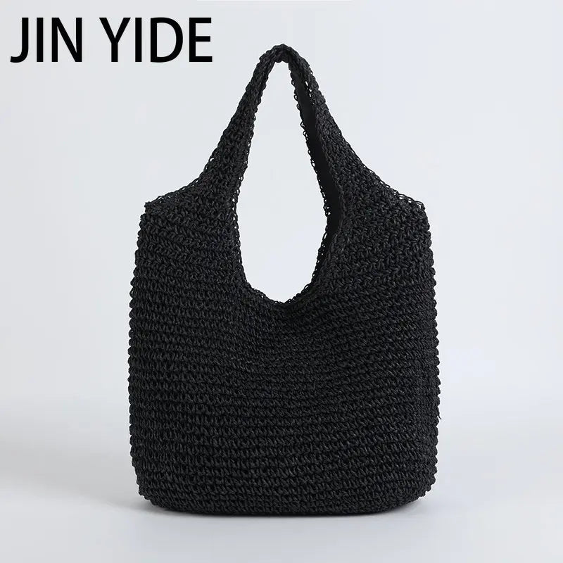 Woven Straw Beach Bag Summer Tote Large Handbag