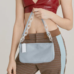 Canvas Shoulder Bag Chain Handbag Large Capacity Casual Single Shoulder Bag