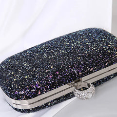 Red Diamond Evening Clutch Party Bag Chain Shoulder Bag