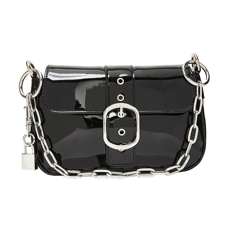 Women Patent Leather Handbags Casual Shoulder Messenger Tote Bags