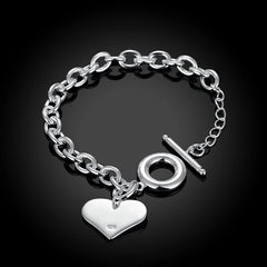 925 Silver Heart Bracelet for Women