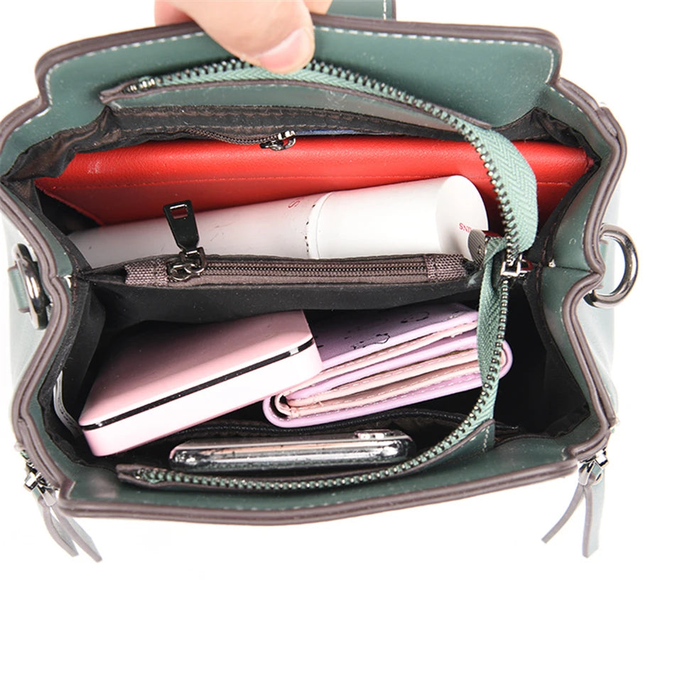 Women Bucket Leather Bag Single Shoulder Shopping Handbags