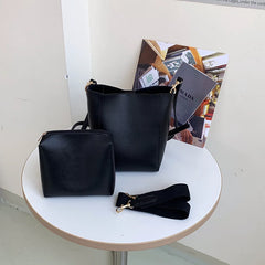Women Shoulder Bag PU Leather Totes Crossbody Handbag 2Pcs bolsos
