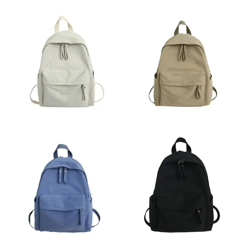 Women Canvas Backpack Large Capacity Daypack Travel Bookbag