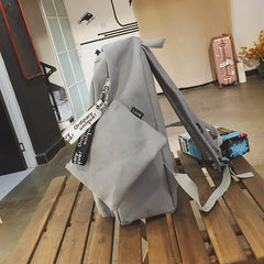 Women Canvas School Backpacks for Teenage Girls 2 Pcs Rucksack Bag