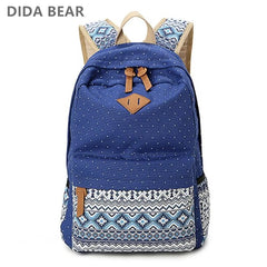 Women Canvas Backpacks School bags for Teenagers Girls Large Travel Rucksack