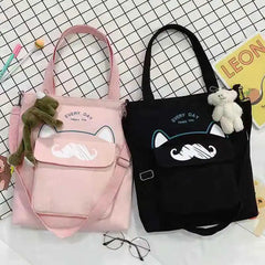 Canvas Bag Large-capacity Student School Shoulder Messenger