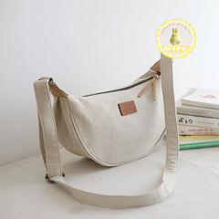 Canvas Dumpling Bag Women's Shoulder Bag Messenger Bag