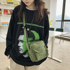 Women Canvas Handbag Shoulder Bag Crossbody Travel Purse Zipper Pack