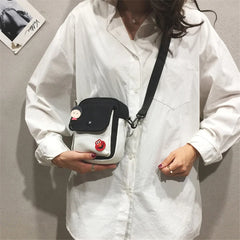 Canvas Mini Crossbody Student Bag Small Shoulder Phone Bag