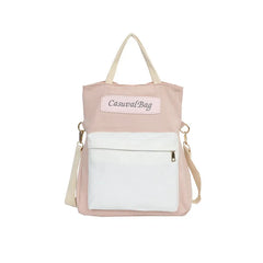 Canvas Patchwork Laptop Backpack Girls Shoulder Bag Student Schoolbag
