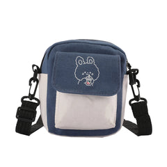 Cartoon Printed Shoulder Messenger Bag Hit Flap Purse Casual Handbag