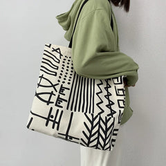 Canvas Shopper Shoulder Tote Bag for Women Large Handbag