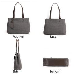 Women Canvas Shopping Bag High Handbag Girl Large-Capacity Shoulder Bag
