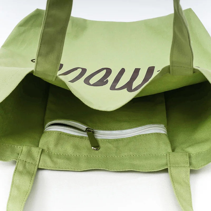 Women Canvas Shopping Bag Female Cloth Shoulder Bag Environmental Storage Handba