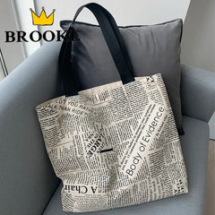 Women Canvas Shopping Bags Eco Reusable Foldable Shoulder Bags