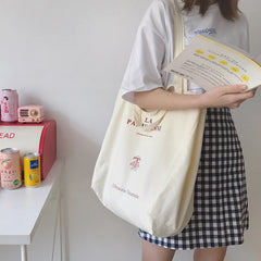 Women Canvas Shopping Bags Large Reusable Grocery Bag Eco Friendly