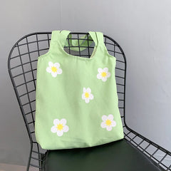 Women Canvas Shoulder Bag Large Cotton Cloth Tote Shopper Bags Shoppers Fabric H