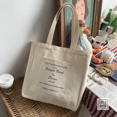 Jungle Book Canvas Shoulder Bag for Women Casual Handbag Tote