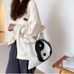 Canvas Shoulder Bag Printed Ladies Reusable Shopping Bags Cotton Unisex