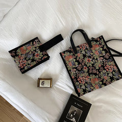 Vintage Floral Mini Style Shoulder Bag Female Flower Messenger Bags