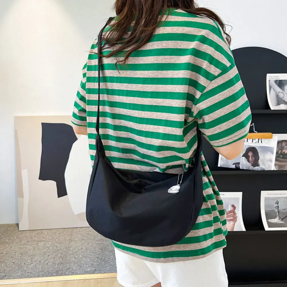Canvas Shoulder Bag Zipper Handbags Large Capacity Crossbody Bags