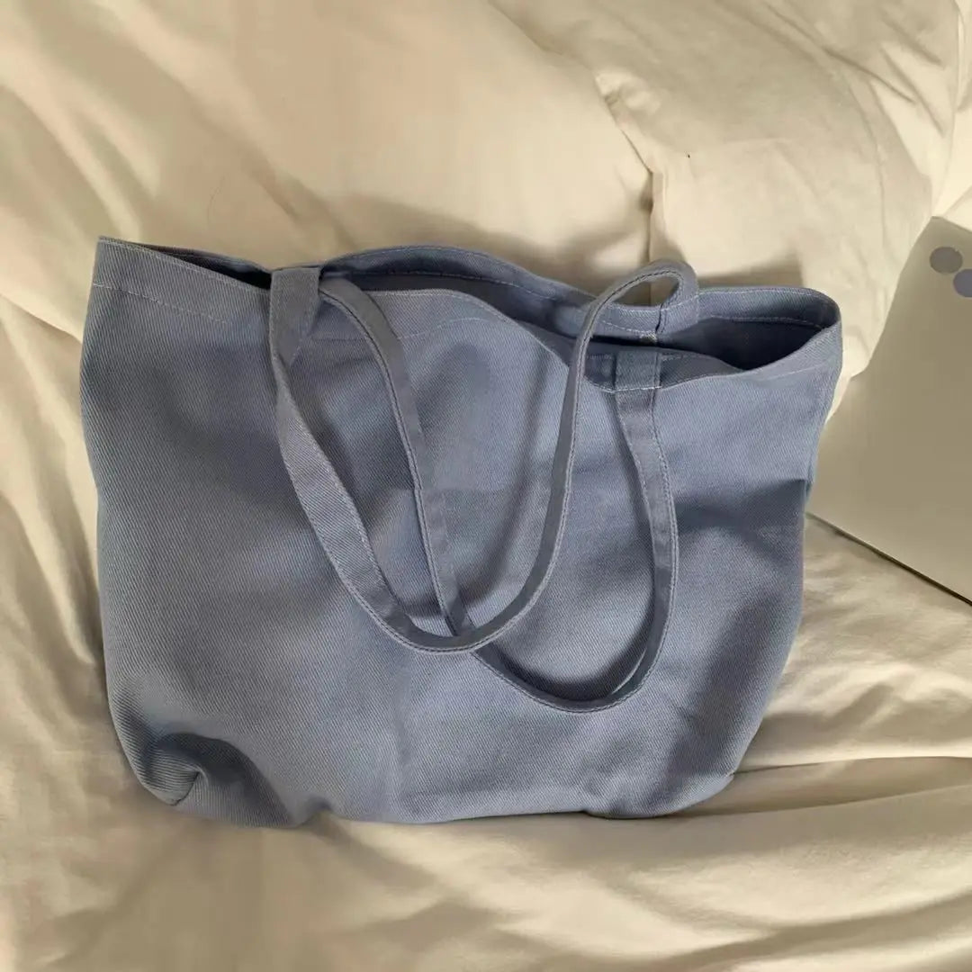 Women Canvas Shoulder Bag Sweet Students Portable Totes Shopping Daily