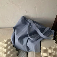 Women Canvas Shoulder Bag Sweet Students Portable Totes Shopping Daily