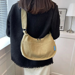 Canvas Shoulder Handbag Student Books Daily Shopper Messenger Bags