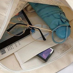 Women Canvas Tote Bag Ladies Casual Handbag Shoulder Bag Large Capacity