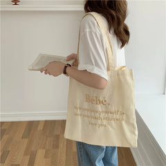 Women Canvas Tote Purse Embroidered Handbag Shoulder Bag Casual Shopper