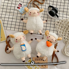 Funny Plush Sheep Shoulder Bag Girl Doll Messenger Bag Birthday Gift