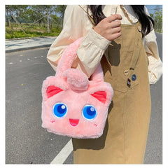 Cartoon Stuffed Cat Doll Handbag Net Red Shoulder Bag
