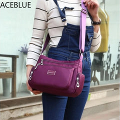 Women Casual Messenger Bag Waterproof Nylon Shoulder Large Capacity Handbags Tot