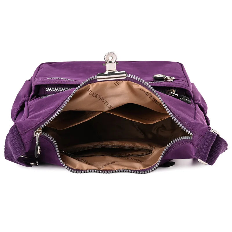 Waterproof Nylon Shoulder Bag Large Capacity Mom Handbags Tote Crossbody Pack
