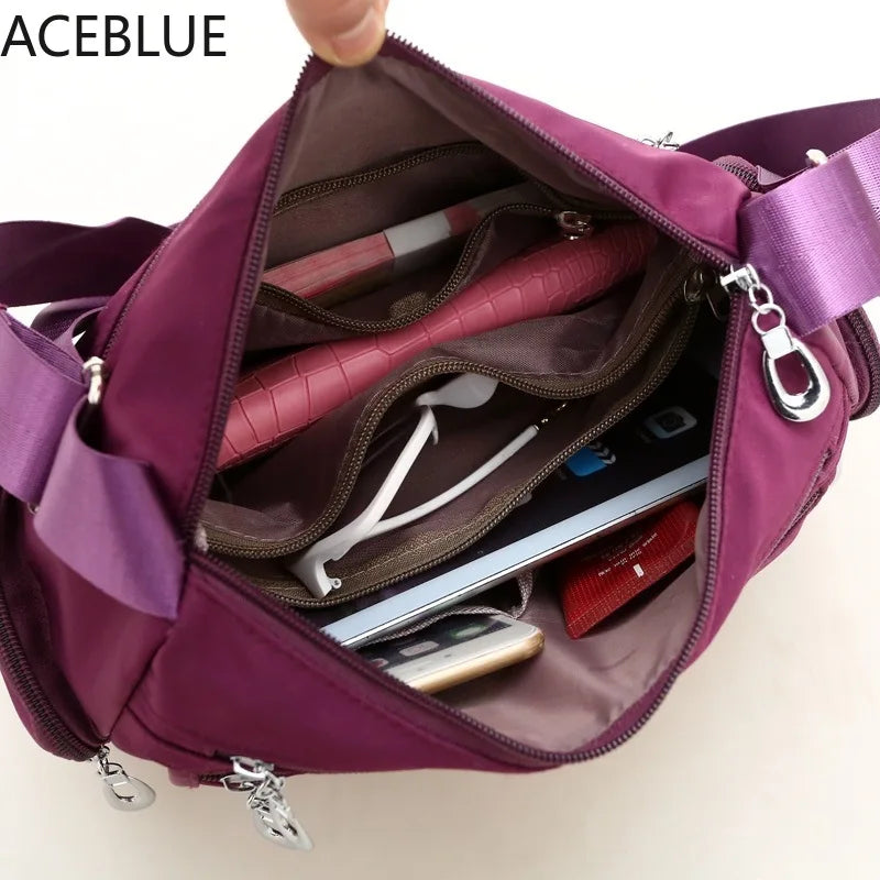 Women Casual Messenger Bag Waterproof Nylon Shoulder Large Capacity Handbags Tot