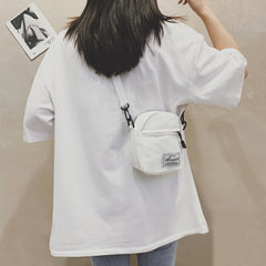 Women Casual Canvas Patchwork Mini Shoulder Messenger Bag Ladies Wallet