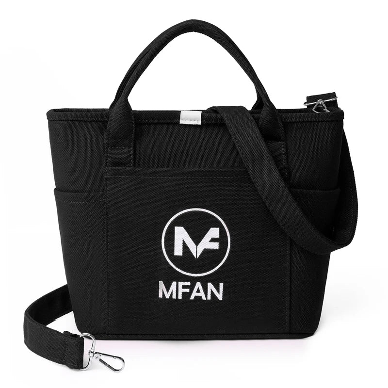 Canvas Shoulder Bag with Removable Straps for Women