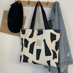 Women Casual Canvas Shoulder Tote Bag Large-capacity Multifunction Student