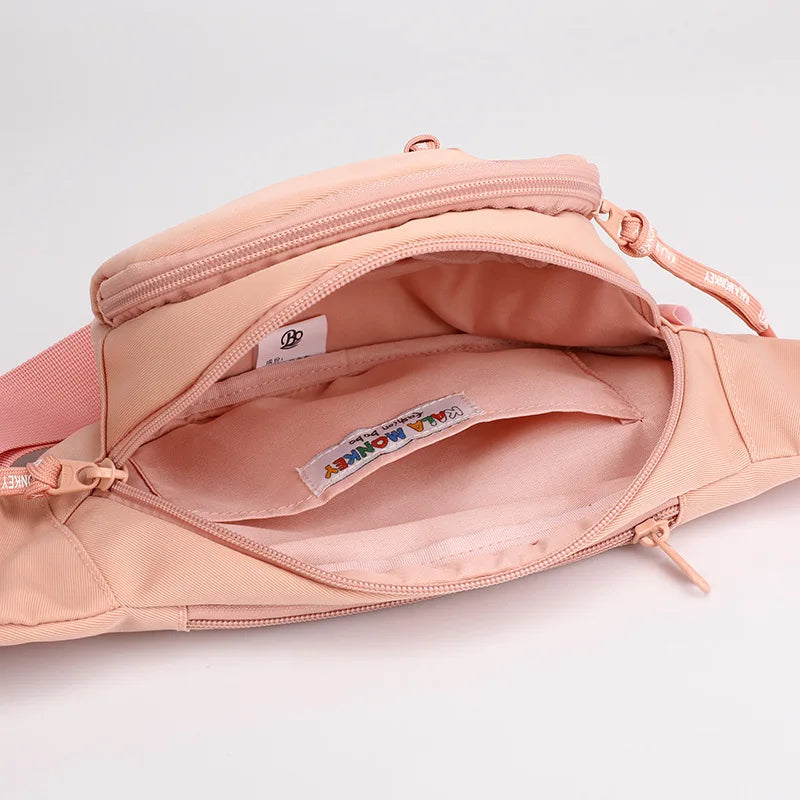 Women Nylon Chest Bags Sports Waist Packs Crossbody Bags