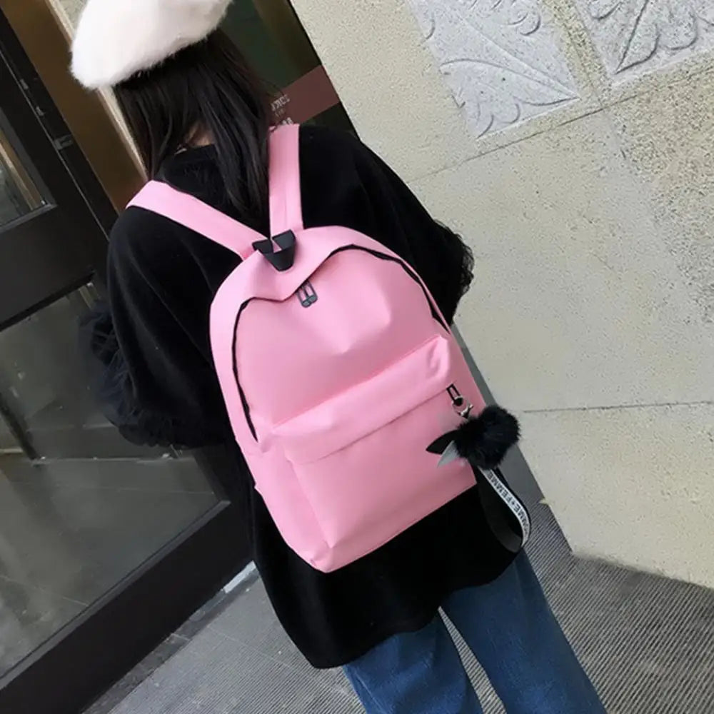Women Canvas Backpack Travel School Bag