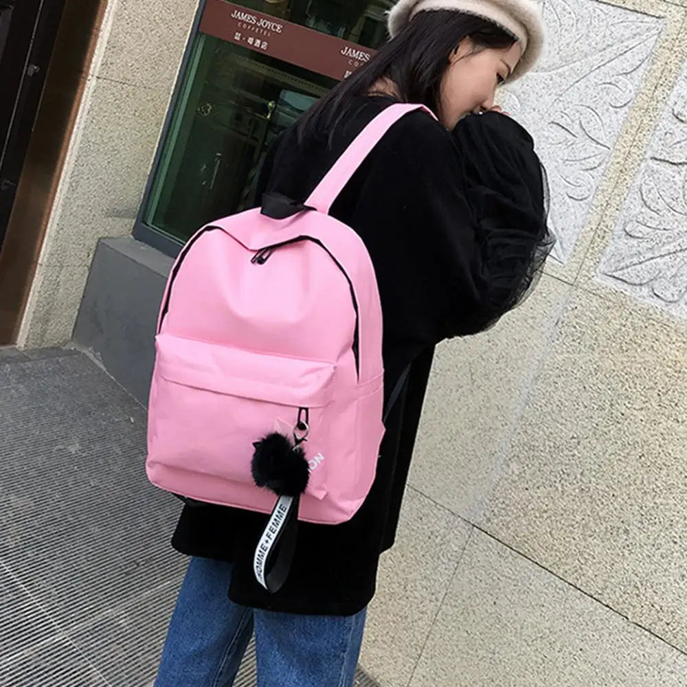 Women Canvas Backpack Travel School Bag