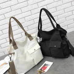 Canvas Retro Ladies Eco Tote Bag Large Capacity Shopping Bag