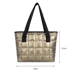 Women Casual Nylon Cloth Shoulder Bags Solid Tote Handbags