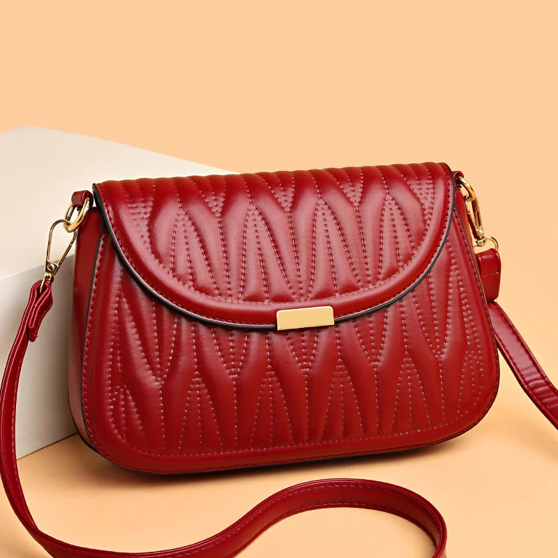 Women Casual Satchels Wide Straps Bag Handbag 100% cowhide High capacity Bags Fo