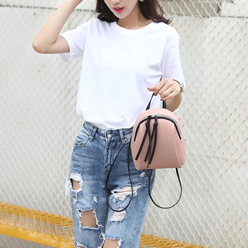 Women Casual Solid Small Backpacks Traveling Bags Mini Backpack