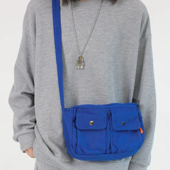 Women Canvas Shoulder Bag Summer Crossbody Handbag with Pockets