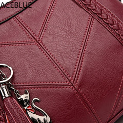 Vintage Leather Crossbody Bag for Women Tote Ladies Small Shoulder Bag